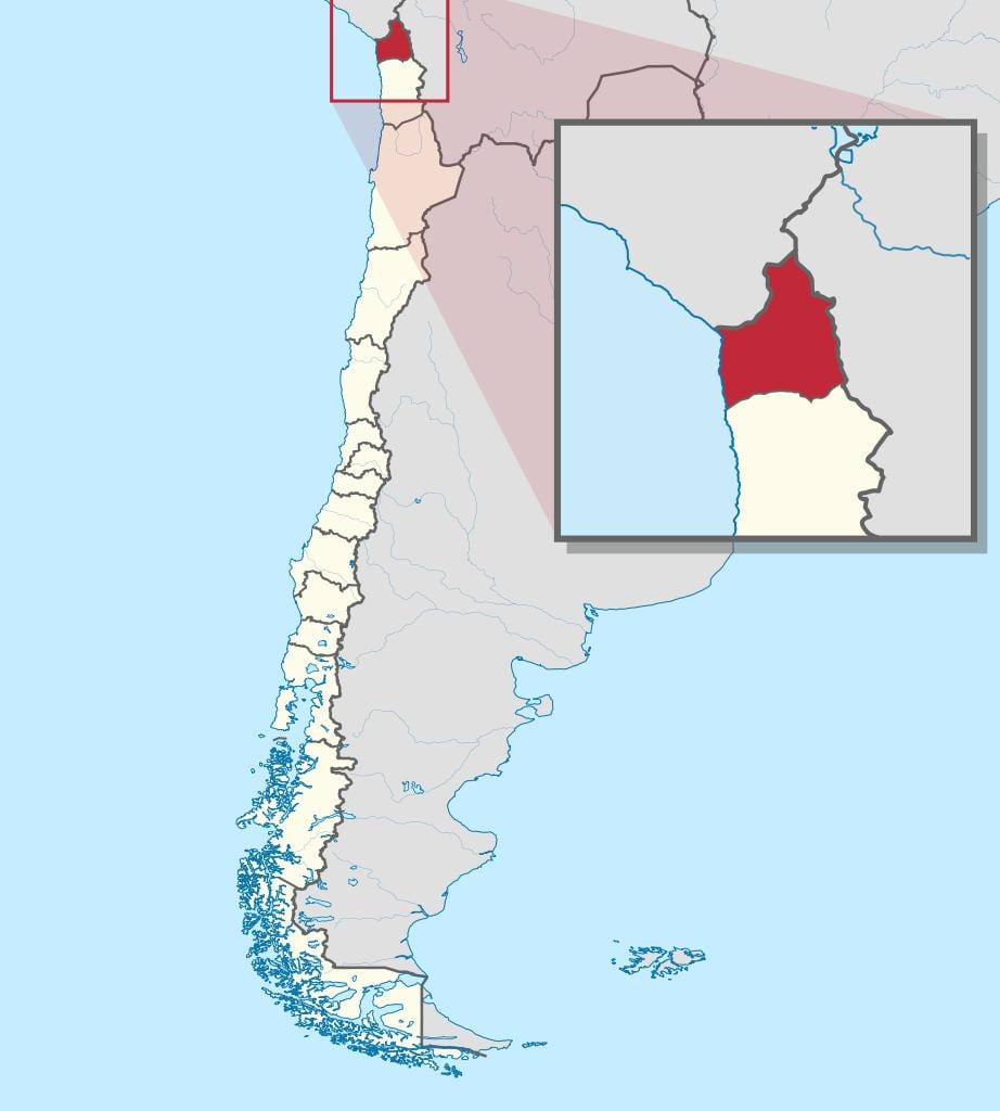 Karte von arica Chile