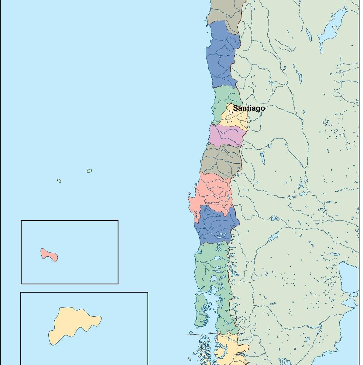 Landkarte von Chile-Vektor