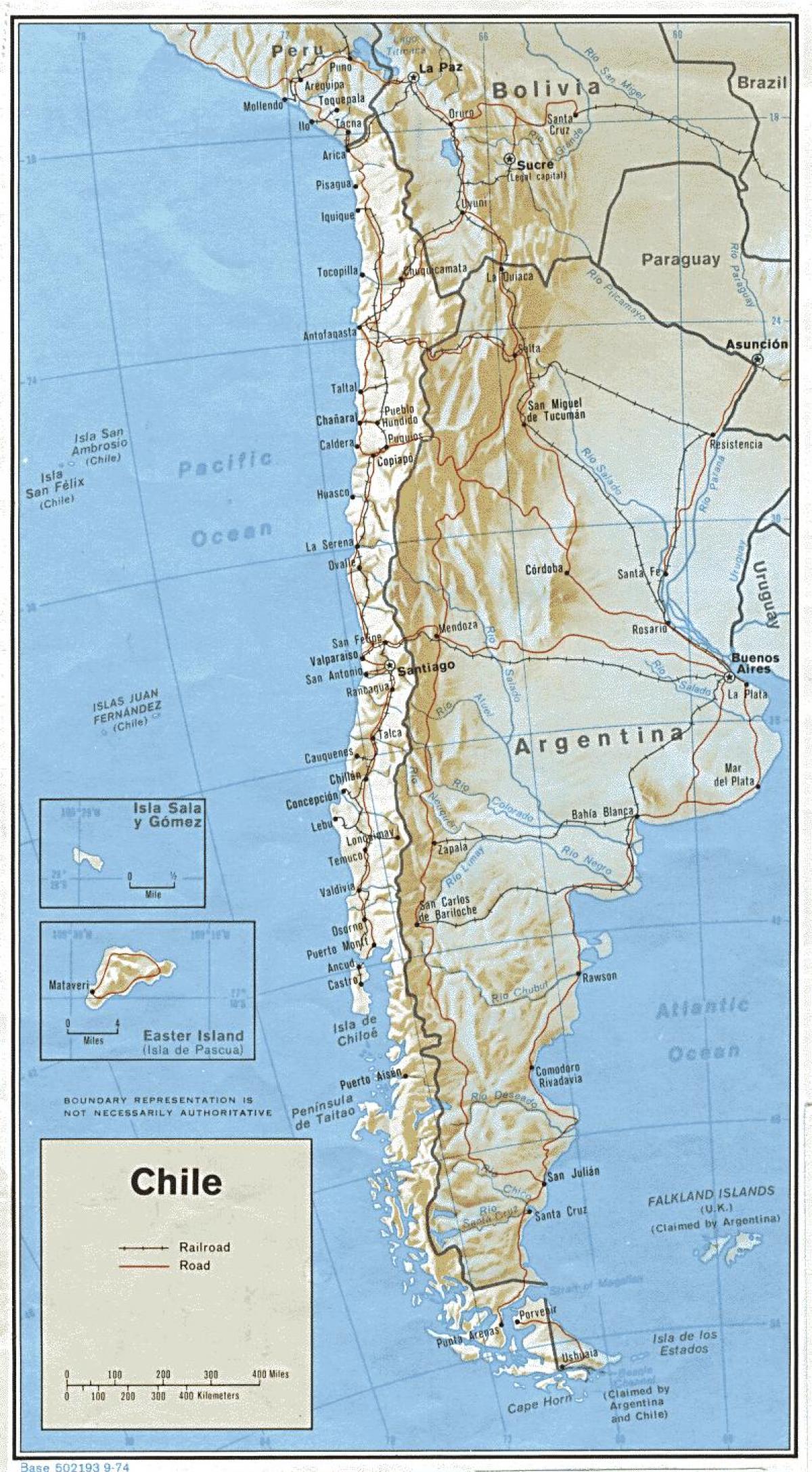 Chile-Bahn Karte