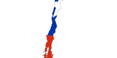 Chile Landkarte-Flagge