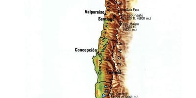Chile Höhenkarte