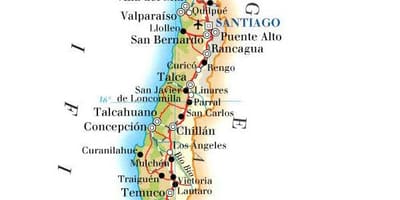 Karte von Chile Nationalparks 