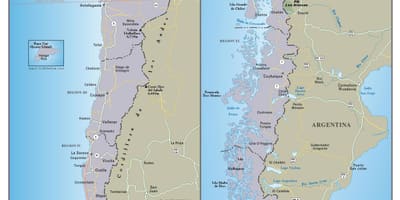 Karte von Chile Reisen