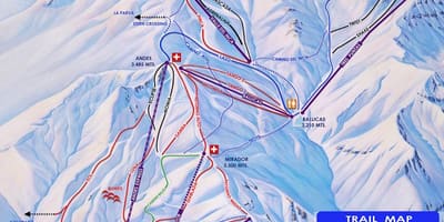 Landkarte von Chile-ski-resorts